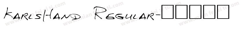 KarlsHand Regular字体转换
